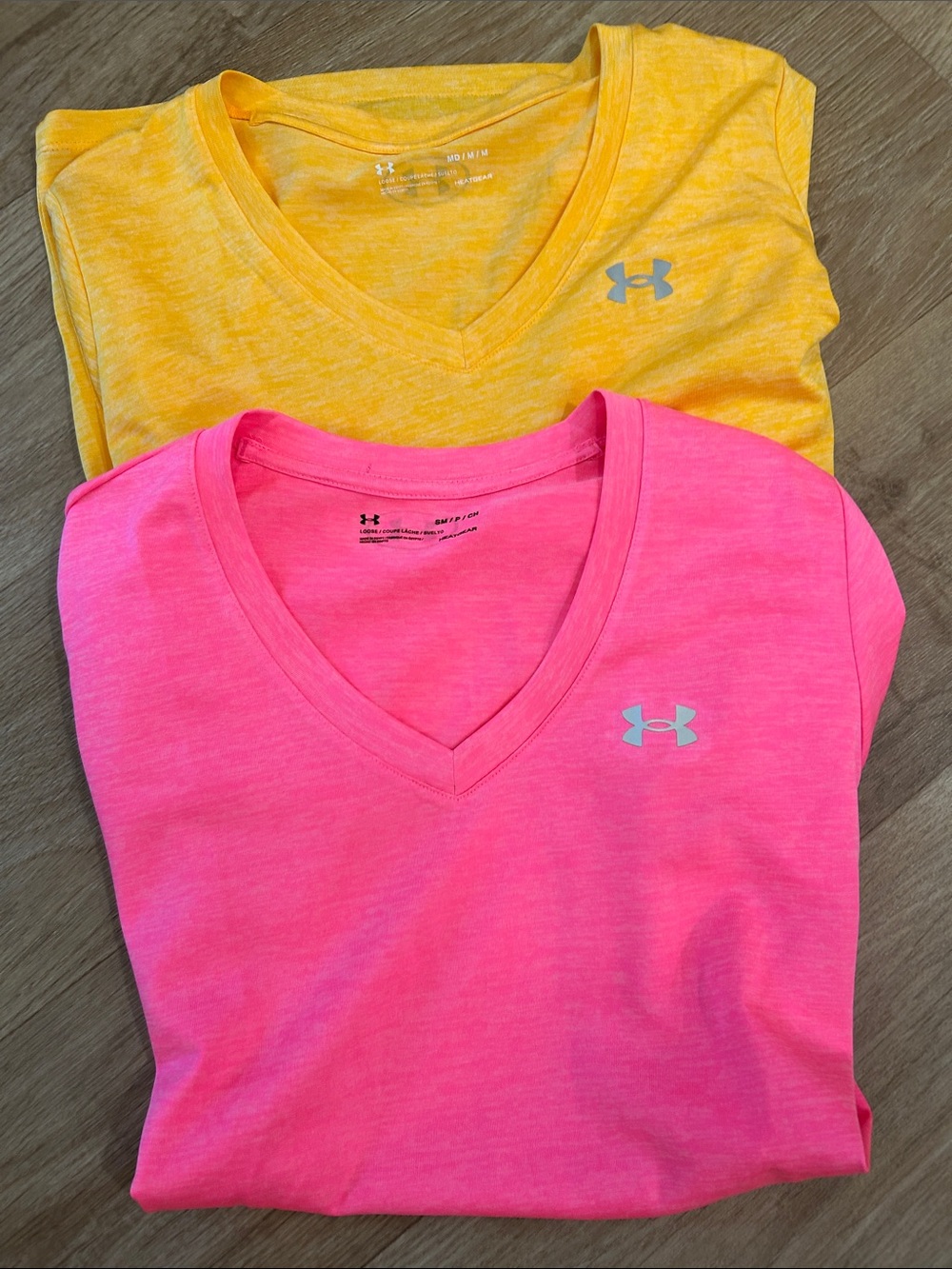 Two Under Armour V-Neck Performance Tee